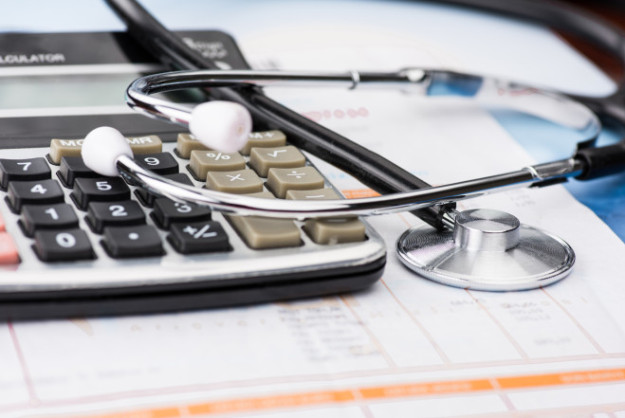 Concept of medical expenses healthcare financial management