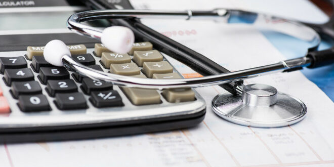 Concept of medical expenses healthcare financial management