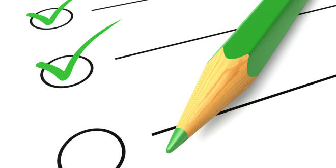 Checklist green pencil hiring a debt collection agency