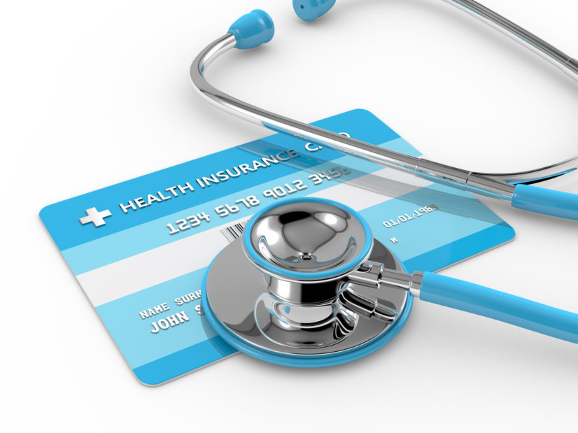 3d render of health insurance card with stethoscope value based healthcare