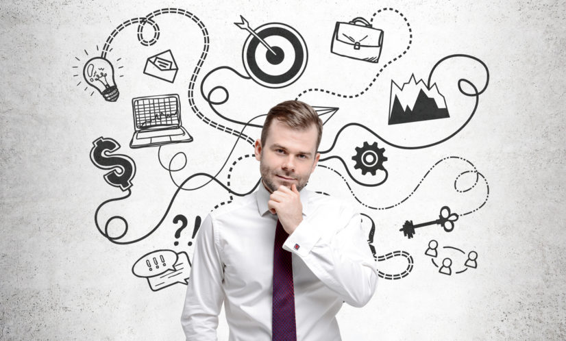 Pensive bearded man and a business plan tax season strategies
