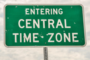 central time zone sign