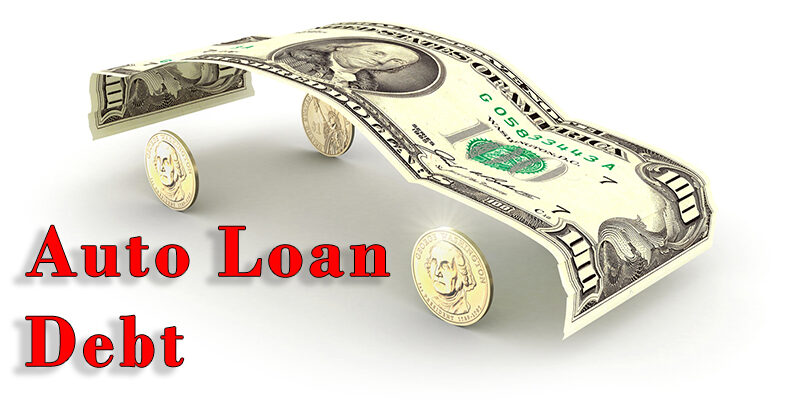 100-Dollar-Car – 3d illustration auto loan debt