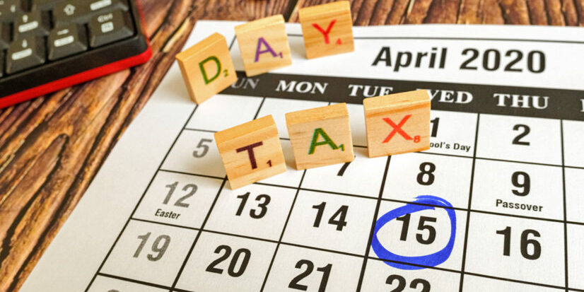 Tax payment day, marked on a calendar on April 15, 2020 tax season collection strategy